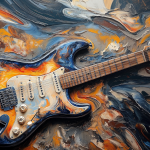 Elektrinės Gitaros Harmonija Paveikslas