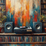 Vinilų magija ir muzikinė erdvė Paveikslas